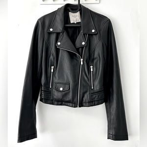 Zara biker leather jacket